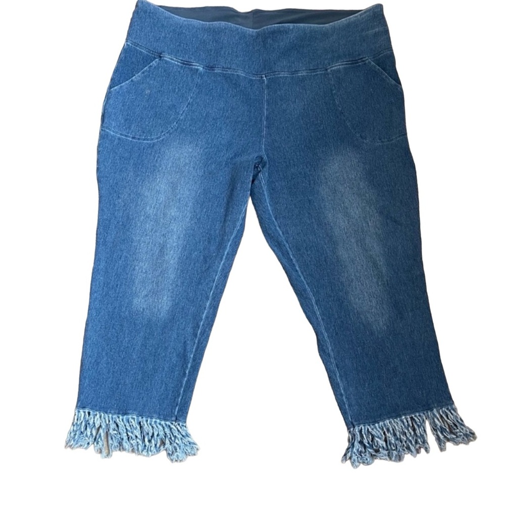 Gently Worn Women With Control Petite Fringe Hem Pants, 3XL